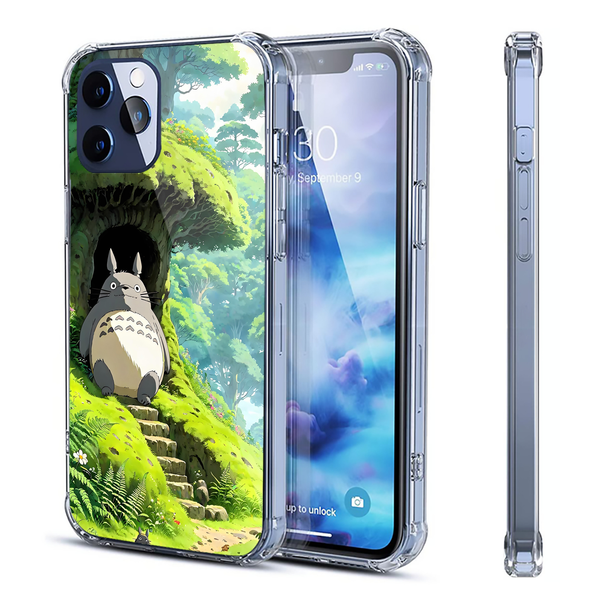 （画像用） となりのトトロ 草壁メイ 草壁サツキ My Neighbor Totoro Satsuki Kusakabe Mei Kusakabe 【iPhone 12シリーズ対応】透明スマホケース（クリアソフトケース）